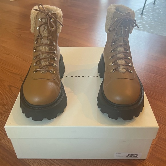 Simon Miller Lace Up Scrambler Boot in Caramel - Picture 2 of 8